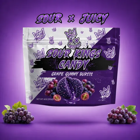 Grape Sour Bursts - Viral Sour Candy Snack