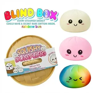 Surprise Dumpling Squashy, Kawaii Squishies - Mystery Bun Fidget Toy Soft TPR Material Stress Relief Sensory Toy | Perfect for Kids Gift Exchanges, Easter &Spring Basket Gift
