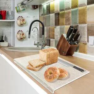 Hammered Textured Non-Slip Chopping Board, Acrylic Cutting Board with Counter Lip, Countertop Cover, Minimalist Kitchen Decor, 12"x16"
