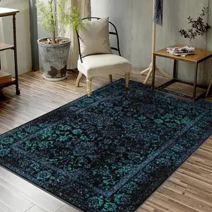 Velvet Soft Comfort Persian Deep Color Vintage Texture Print Rug, Vintage Printed Rug, Home Decor Carpet, Home Decor Rugs, Living Room Large Mat, Sofa Pad, Bedroom Floor Mat
