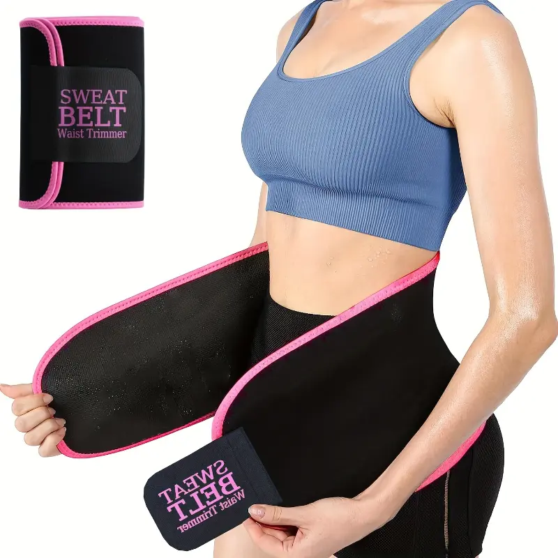 Unisex Neoprene Waist Trainer - Premium Elastic Trimmer Belt with Acrylic Component, Exercise Waistband for Slimming, Fitness Gift for Valentine's Day & Christmas, Sports & Outdoor Protective Gear Accessory