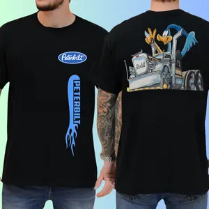 2side Roadrunner Peterbilt Shirt – Cartoon Diesel Truck Graphic Tee, Classic Peterbilt Rig Style, Trucker Streetwear Humor, Cool Summer Fit