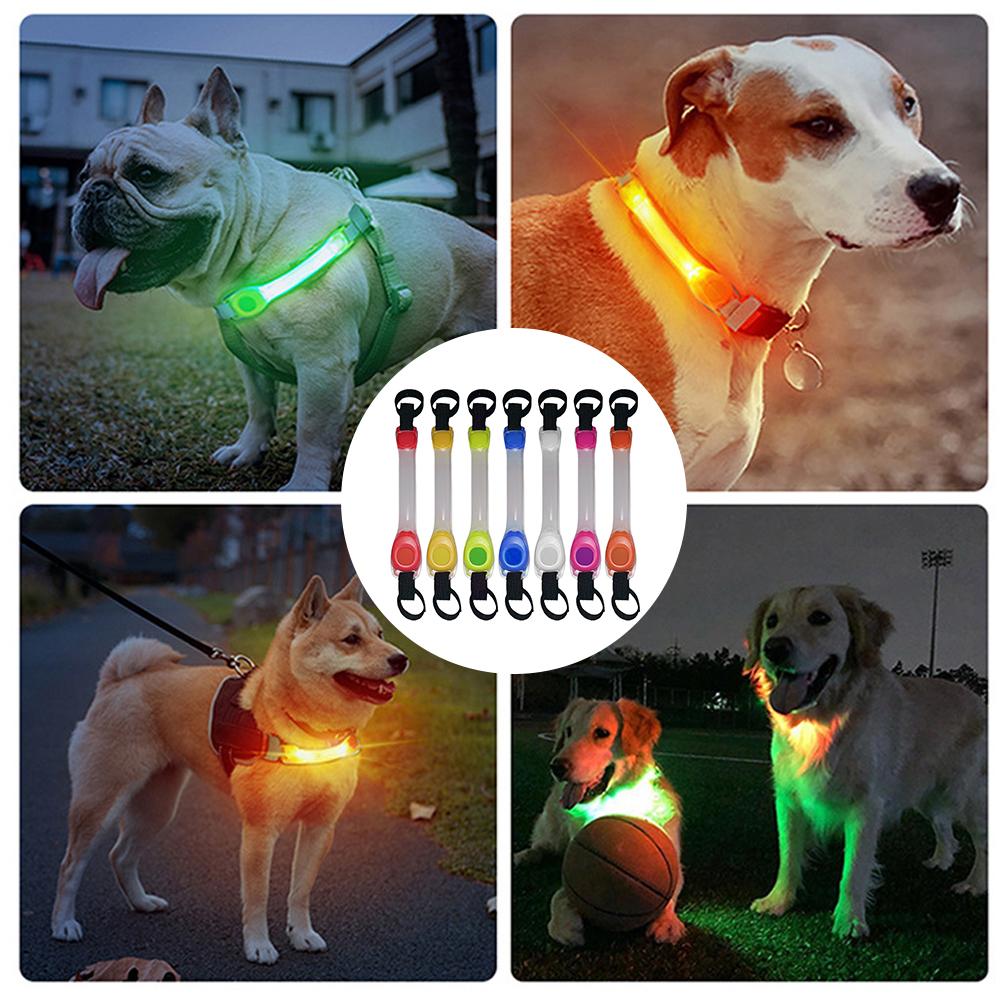 Collar (Glow) - Dog Anti Lost Safety Glowing Collar Outdoor Waterproof Warning LED Flashing Light Strip for Pet Leash Harness Dog Accessories reflective night safety cat collar Rechargeable