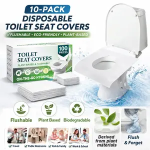 MonMed Toilet Seat Covers Disposable Seat Covers 1/28 Fold 14.2x16.7 Inch 100pc