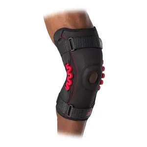McDavid NRG Spring Hinge Knee Brace - 48% SBR Material for Moderate to Major Instabilities & Sprains - Lightweight Adjustable Straps for Personalized Fit