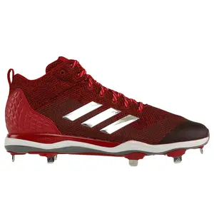 adidas Mens Poweralley 5 Mid Baseball Baseball Sneakers Shoes - Red adidas Mens Poweralley 5 Mid Baseball Baseball Sneakers Shoes - Red