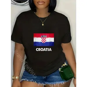 100% Cotton Croatia Flag Jersey | Croatian T-Shirt