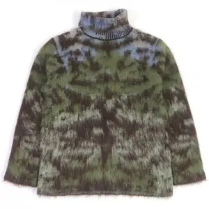 Pre-owned Louis Vuitton Wool Small Leather Goods Mohair Nylon Logo Turtleneck Sweater M