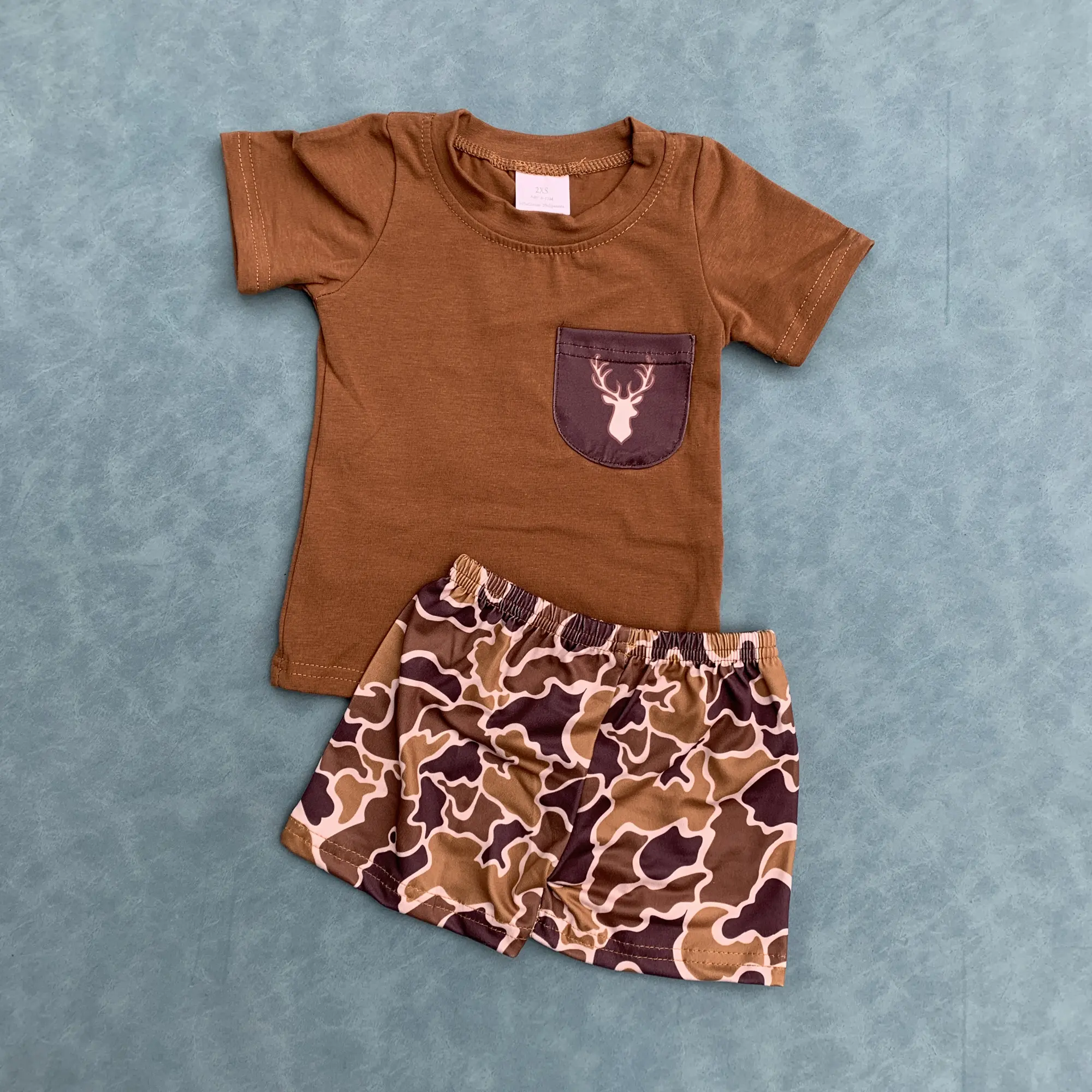 Deer pocket camo shorts kids boy summer outfits Deer pocket camo shorts kids boy summer outfits