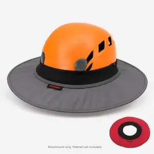 BARHAR 41cm Helmet Sun Shade Attachment for Hard Hats & Climbing Helmets, Reversible Full Brim Shade, Lightweight Water-Resistant Outdoor Sun Protection, Fits Under 75cm