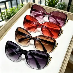 4-Pack Y2K Oversized Round Eyeglasses for Women – Tortoise Shell Non-Prescription Glasses with Pink & Purple Tinted AC Lenses, Lightweight Stylish Frames for Driving, Traveling & Everyday Summer Wear
