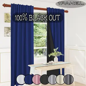 1-piece set, 100% full blackout curtains, modern romantic minimalist blackout curtains, solid color polyester material coated with film, top pole hanging, suitable for bedrooms, dining rooms, living rooms, kitchens, balconies, gardens