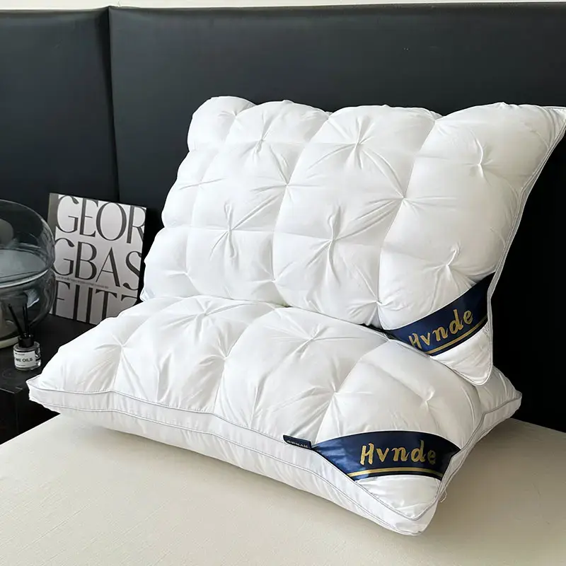 2 Pack Queen Hotel-Quality Bed Pillows, Soft Plush Down-Alternative Sleeping Pillows, Hand Wash Only, Machine Wash Compatible