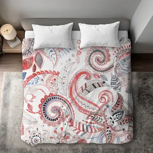 360 Stand King Size Paisley Duvet Cover - Bedroom Bedding Set, Decorative Home Textiles & Soft Furnishings Bedding, Decorative Duvet Cover