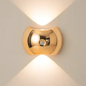 Rechargeable Motion Sensor Wall Light, Up & Down LED Wall Sconce, Magnetic Wireless USB Charging Night Light for Stairway Hallway Bedroom Bathroom Living Room Light