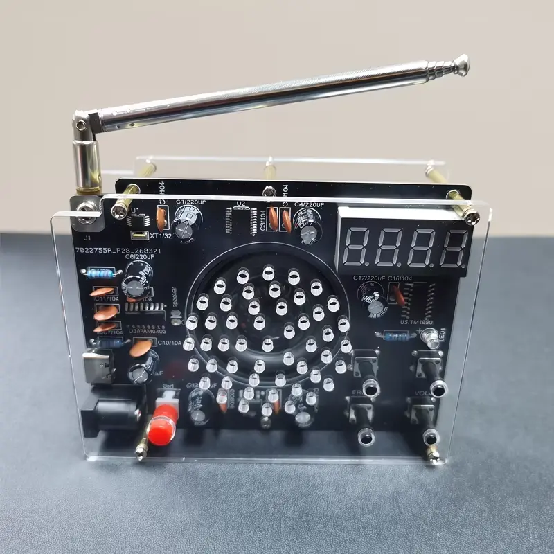 RDA5807M DIY FM Radio Electronic Kit Soldering Practice Project 87–108 MHz Tunable Frequency Digital Display PAM8403 Amplifier