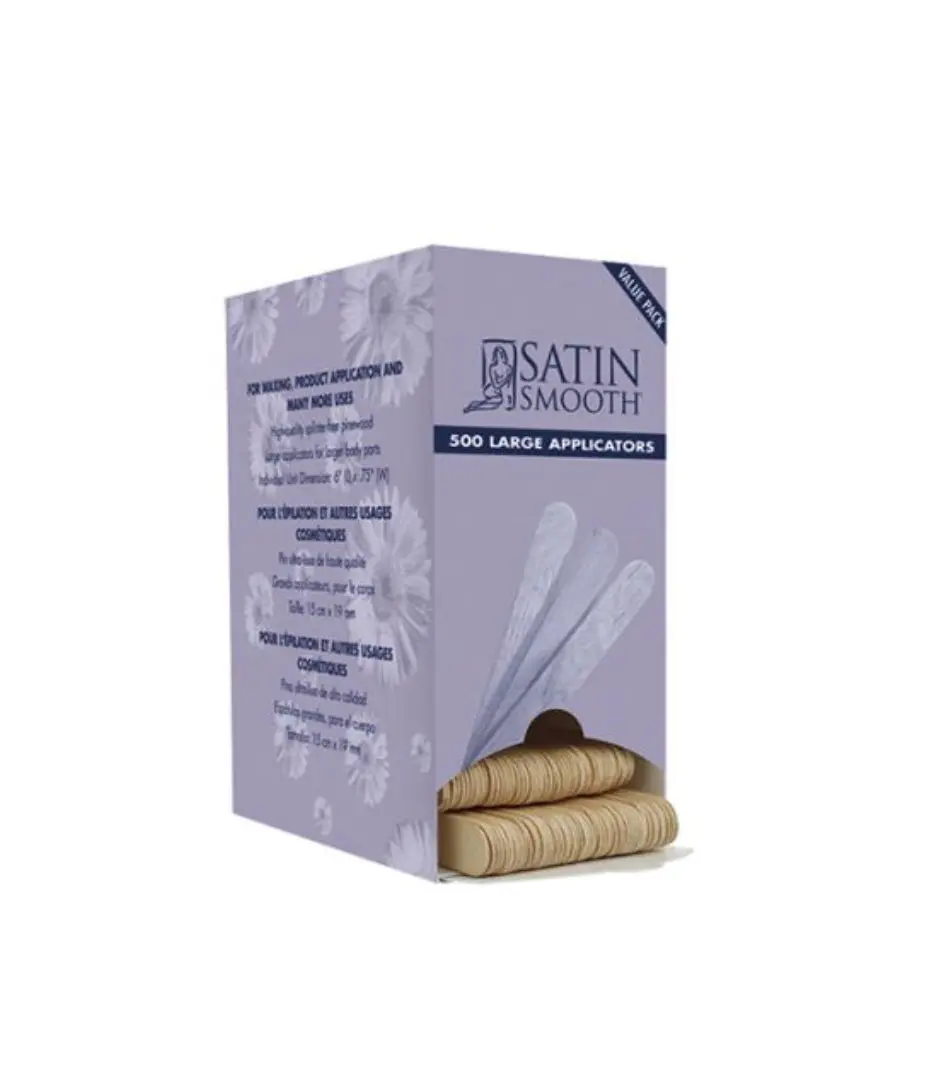 Large Wax Applicator Sticks, 500-Count Professional Cosmetics Spatulas for Hair Removal, Beauty & Body Care Use, Smooth, 500 Ml, Cosmetic & Beauty Use, Pack Of 500