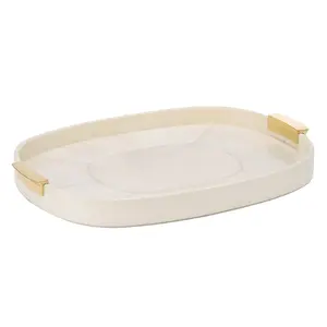 Livio Beige Parchment Serving Tray