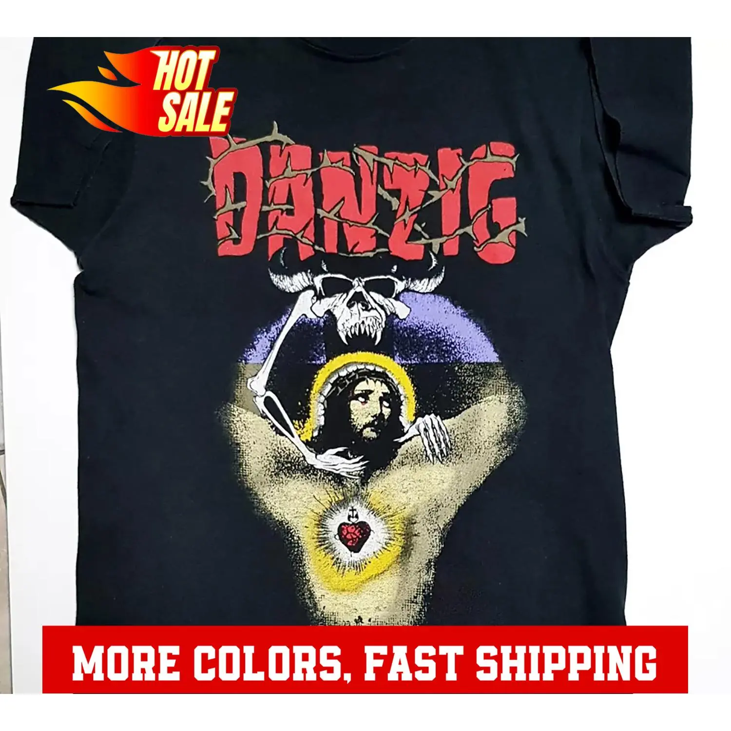 Vintage Danzig Band Music Lover Heavy Cotton Black All Size Unisex Shirt J735