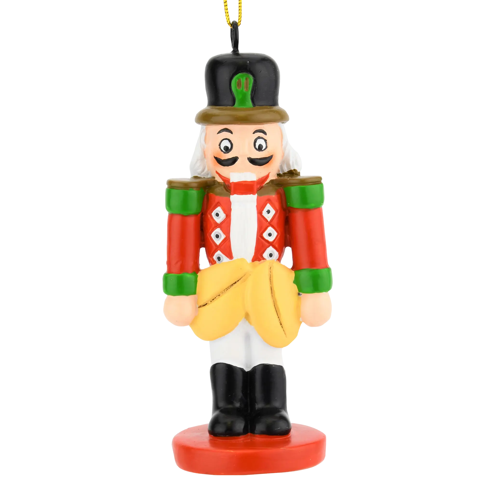 Tree Buddees Funny Happy Nutcracker with Nuts Christmas Ornament Hand-Painted Resin 3.5 x 1.5 Inches Perfect for Holiday Decor