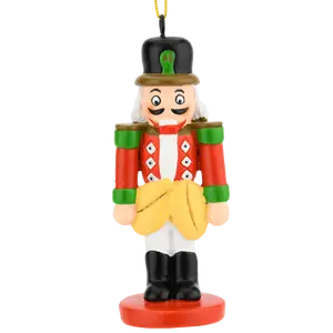 Tree Buddees Funny Happy Nutcracker with Nuts Christmas Ornament Hand-Painted Resin 3.5 x 1.5 Inches Perfect for Holiday Decor