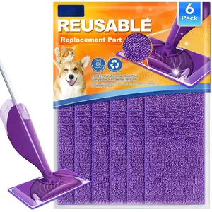 Microfiber Wet Jet Refills Compatible with  WetJet Mop, 6 Pack,