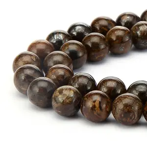 Natural Bronzite Smooth Round Beads Size 6mm 8mm 10mm 15.5" Strand