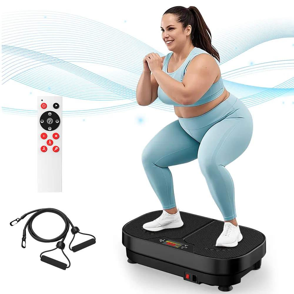 Relife Sports Vibration Plate 440LB Capacity Vibration Platform with Resistance Bands Whole Body Vibrating Training Equipment for Home Gym Exercise Ma