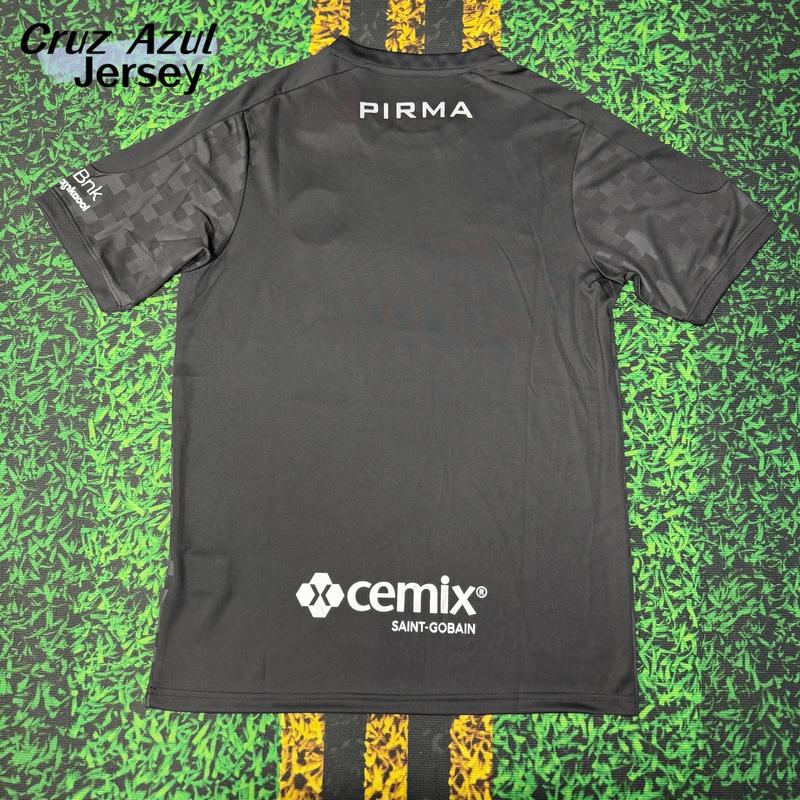 2526 Mexico League  Cruz Azul Away Black Long Sleeve Top Soccer Jerseys LIGAMX Fan Edition
