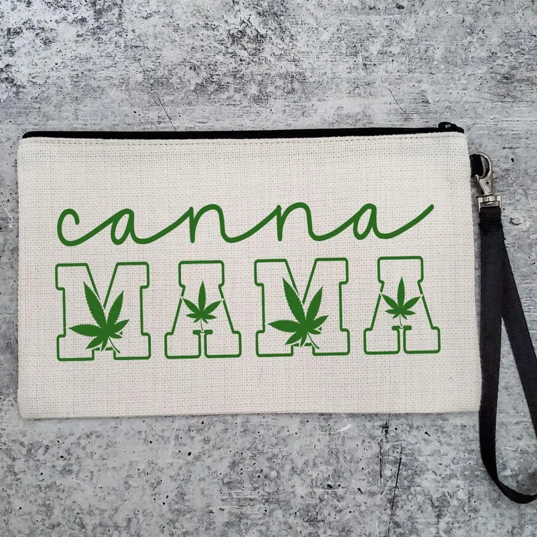 Cannamama 420 Wristlet Bag for Moms - Spacious Pouch for Makeup, Keys, Cards & More