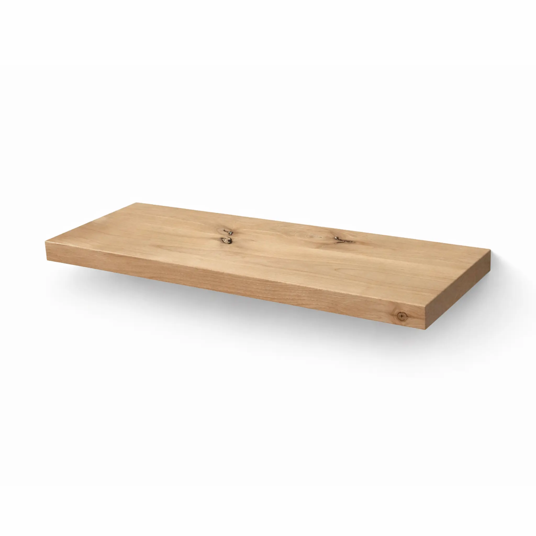 Rustic Alder Floating Shelf – Heavy Duty Unfinished Wood with Hidden Bracket