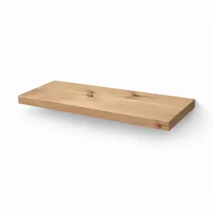 Rustic Alder Floating Shelf – Heavy Duty Unfinished Wood with Hidden Bracket