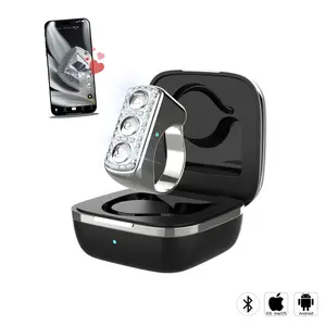 ZOZVO Wireless Bluetooth Remote Control Ring with Rhinestones for TikTok Scrolling Ring，Multifunctional，Waterproof，Fashionable Wearable Devices for Men & Women Gifts