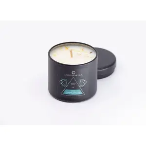 Isis Ritual Soy Candle with Botanicals & Quartz