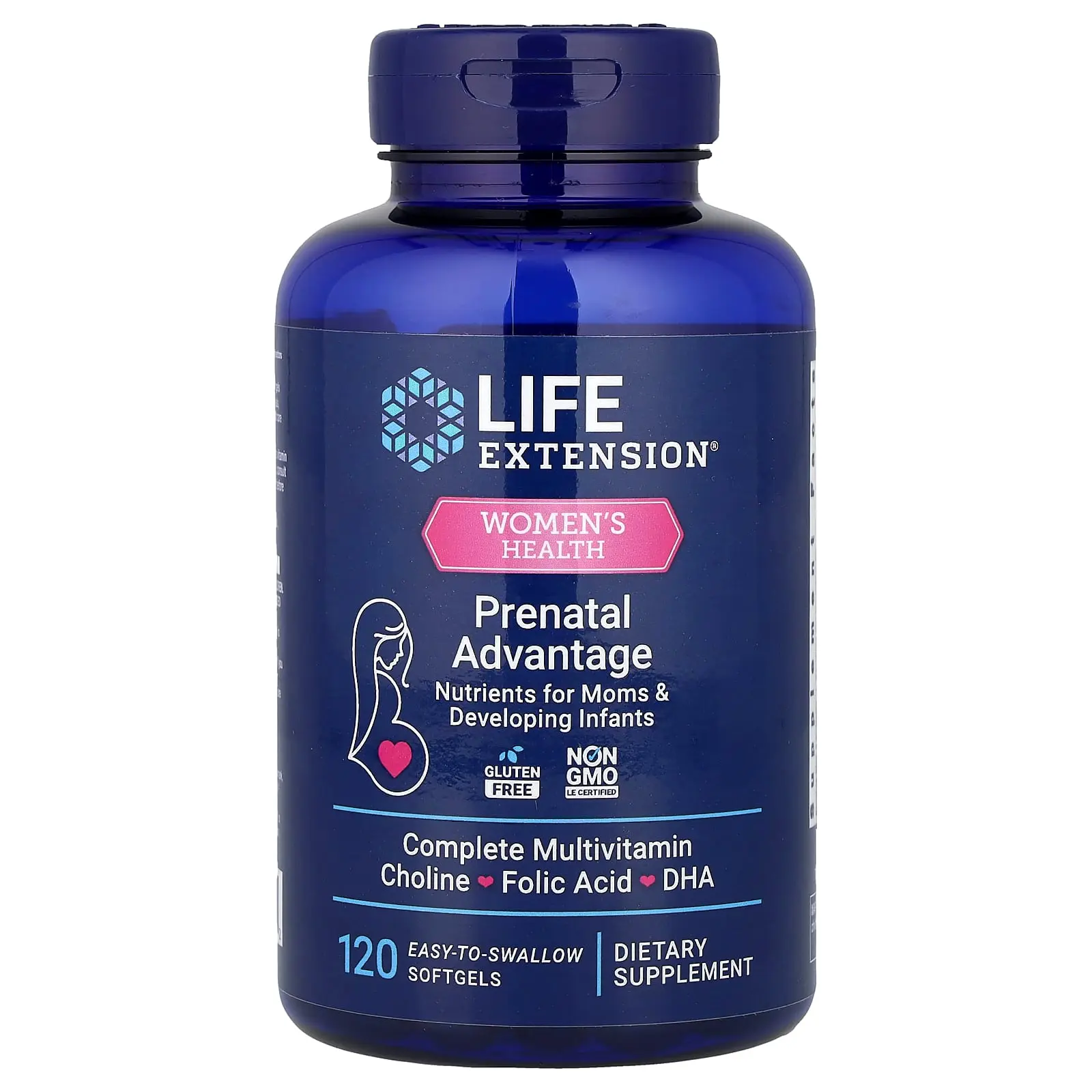 Life Extension Women's Health, Prenatal Advantage, 120 Easy-To-Swallow Softgels | HSA/FSA Eligible