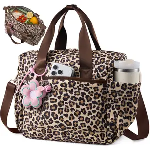 LOVEVOOK Insulated Lunch Bag Women, Adult Lunch Box for Women Work, Large Leakproof Cooler lunch Bags for Picnic Beach Family College, Lunch Teacher Tote Bag with Adjustable Shoulder Strap Cup Holder