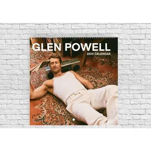 Soft Cactus Glen Powell 2025 Calendar Wall Calendars Wall Hanging Calendar
