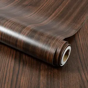 Wood Grain Pattern Self-adhesive Wallpaper (1 Roll), Simple Retro Removable Wallpaper, Decorative Roll Paper for Countertop Cabinets, Home Decor, Self Adhesive Waterproof