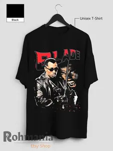 Wesley Snipes T Shirt, Blade Actor Movie Merch Shirt, Casual T-Shirt