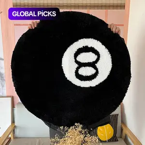 Round Design Fuzzy Rug, Non-slip Plush Carpet with Graphic Design & Comfortable Surface for Home Living Room Bedroom Office, Valentine's Day Gift