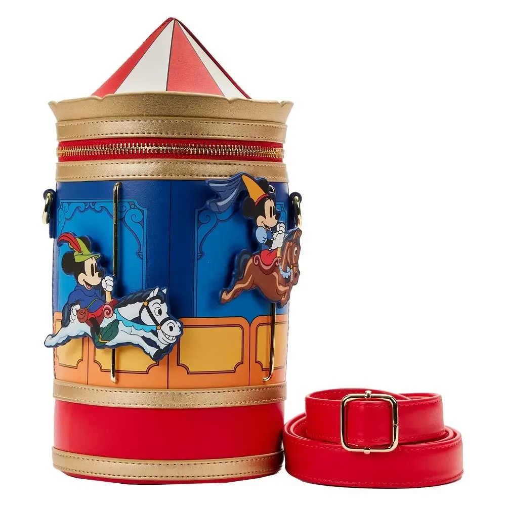 Brave Little Tailor Mickey and Minnie Mouse Carousel Crossbody Bag