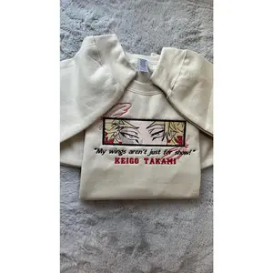 Hawks Embroidered Sweatshirt 2 | Keigo Takami My Hero Academia Anime Crewneck, Trendy Looks, Gift For Him, Gift For Her