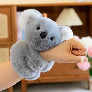 1pc Soft & Cuddly Koala Wrist Plush Toy - Soft Adorable Stuffed Gray Polyester Animal Slap Band for Holidays, Parties & Gifts, Perfect for Youngsters and Collectors, Holiday Gifts | Cute Wristband | Quality Craftsmanship