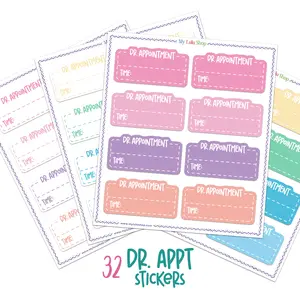 Doctor Appointment Planner Stickers for Calendars & Journals - 32 Cute Stickers on Premium Matte Vinyl - Perfect for Appointment Planning & Organization