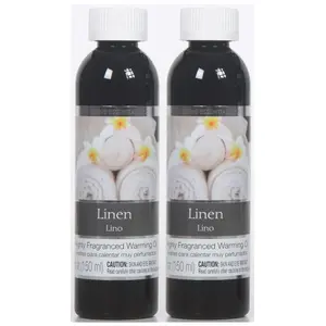 Linen Fragrance Scented Warming Oil - Set of 2 (5 oz Each) - Fresh & Clean Linen Scent for Home Use