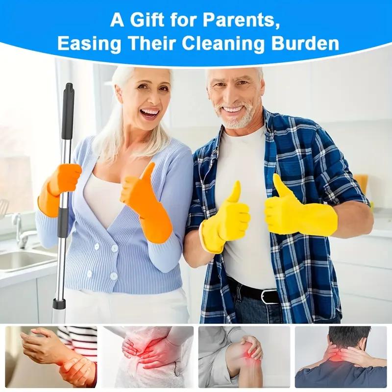 Electric Spin Scrubber, Cordless Shower Scrubber with 8 Scrub Brush, 2 Speed with Adjustable Extension Handle,  Power Scrubber for Bathroom Bathtub Tile Floor