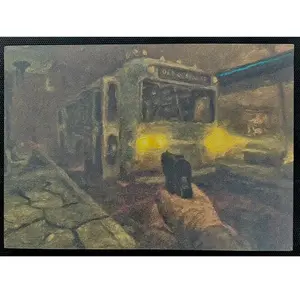 Bus Survival Zombies Nostalgic Art Decor