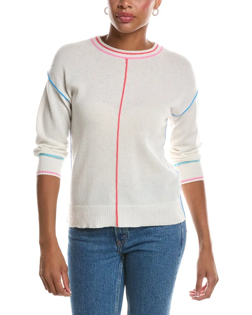 InCashmere 3/4-Sleeve Cashmere Pullover