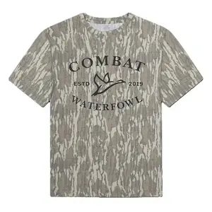 Waterfowl Duck Hunting Shirt | Mossy Oak Bottomland Camo T-Shirt | Outdoor Camouflage Graphic Tee