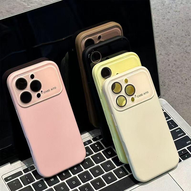 Ins Dopamine Solid Color Liquid Silicone Case, Full Body Soft Touch Cover, Anti-Scratch Acrylic Lens Protection, Shockproof Bumper Phone Case for iPhone 17/16/15/14/13/12 Pro/Pro Max/Air Perfect Gift for Her/Him